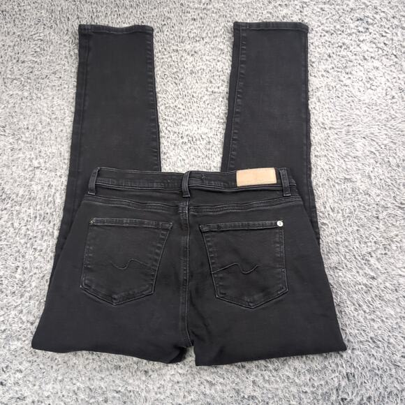 7 For All Mankind Jeans Women 28x26 Black Luxe Vintage Josefina Denim Modern - Picture 1 of 10
